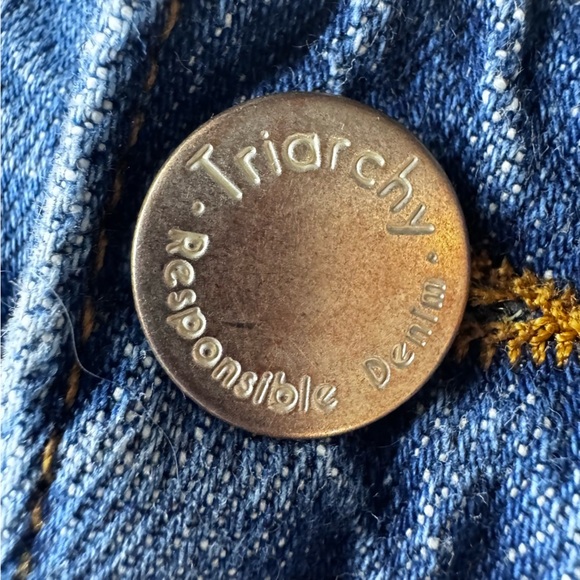 Triarchy High Rise Straight Leg Cotton Jeans Size 29 - Picture 11 of 13